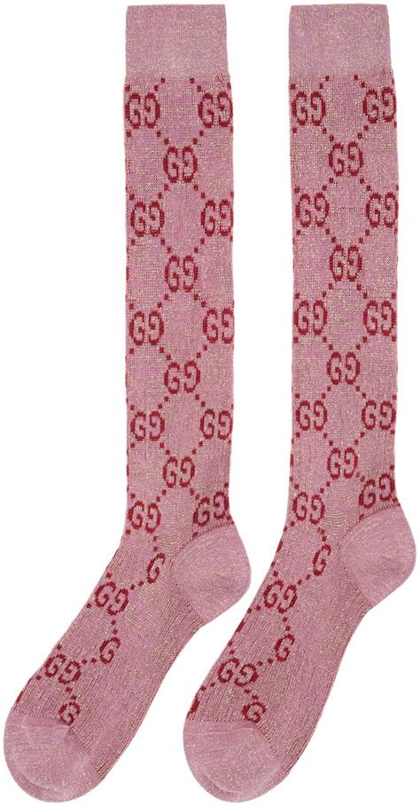 glitter pink gucci socks|pink gucci socks men.